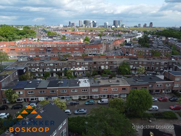 Luchtfoto van daken in woonwijk Boskoop Luchtfoto van daken in woonwijk Boskoop